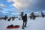 Excursion to the hut in Riisitunturi National Park, Finland (Self-timed shot)