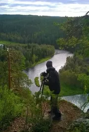 Overlooking the bends of the Kitkajoki river, Finnish Lapland (Photo by Nicola Rainò)