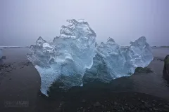 ISL0315_0140_Ice block on the seashore (Jökulsárlón Iceland)