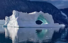 GRO0822_0970_Arch iceberg  in Scoresby Sund (Eastern Greenland)