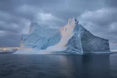 GRO0822_0976_Evening lights at sunset in Scoresby Sund (Eastern Greenland)