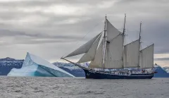 GRO0822_1059_Sailing among icebergs in Scoresby Sund (Eastern Greenland)